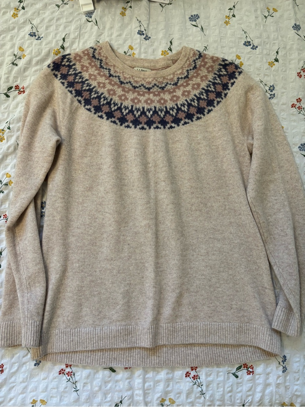 Ll bean Faire isle cashmere sweater